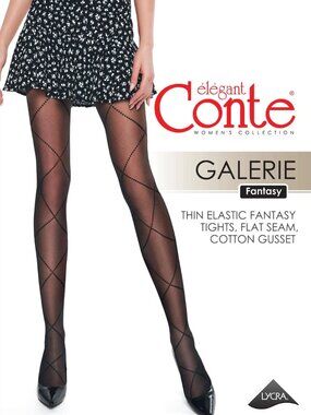 Conte Galerie 20 Den - Fantasy Women's Tights with imitation lacing